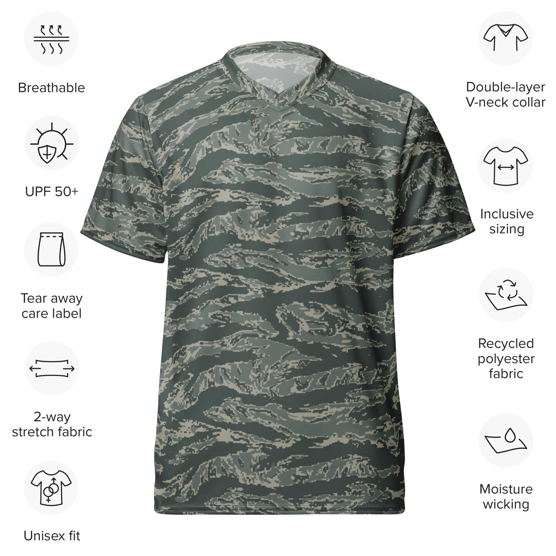 American Tiger Stripe Airman Battle Uniform (ABU) CAMO unisex sports jersey - Sports Jerseys