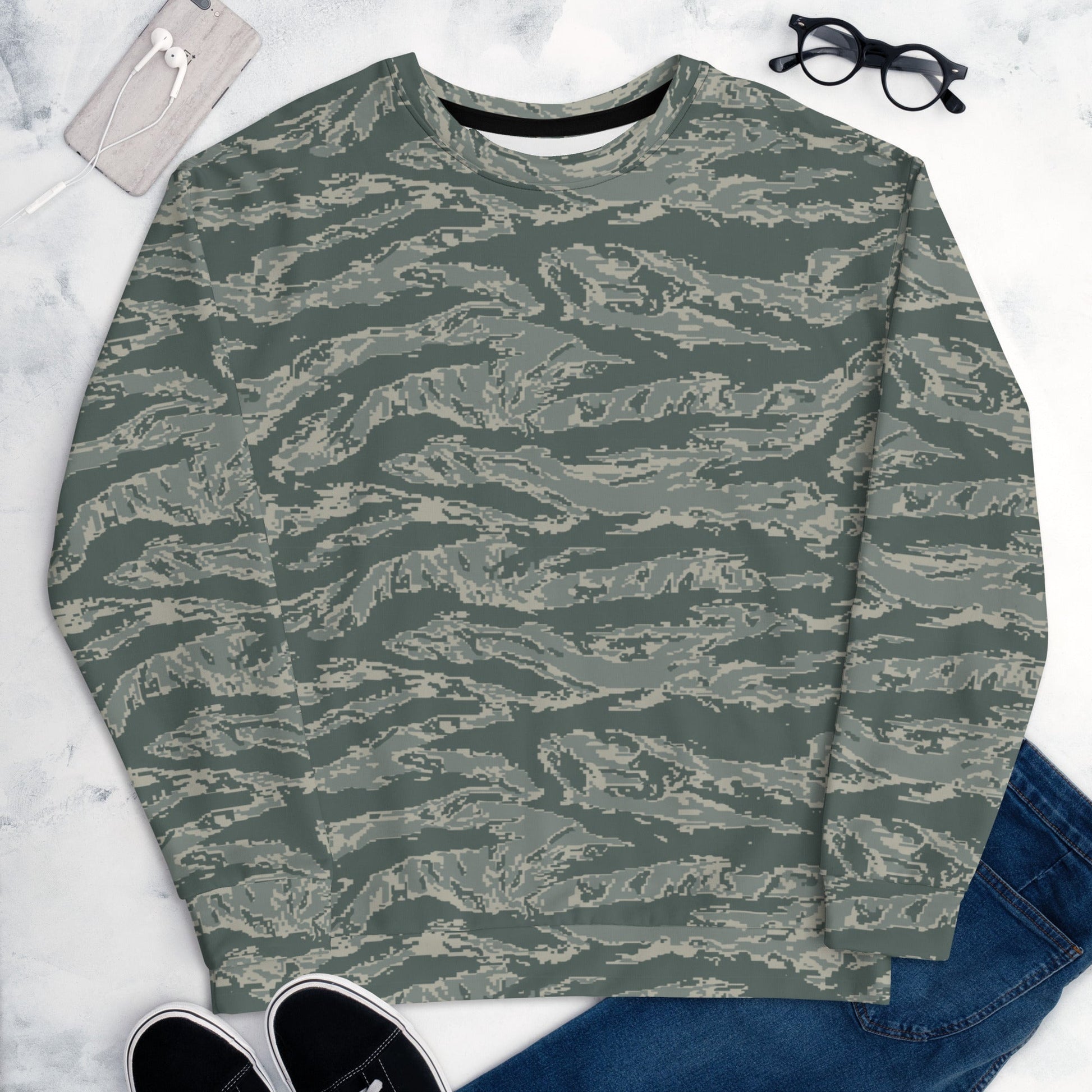 American Tiger Stripe Airman Battle Uniform (ABU) CAMO Unisex Sweatshirt Sweatshirts
