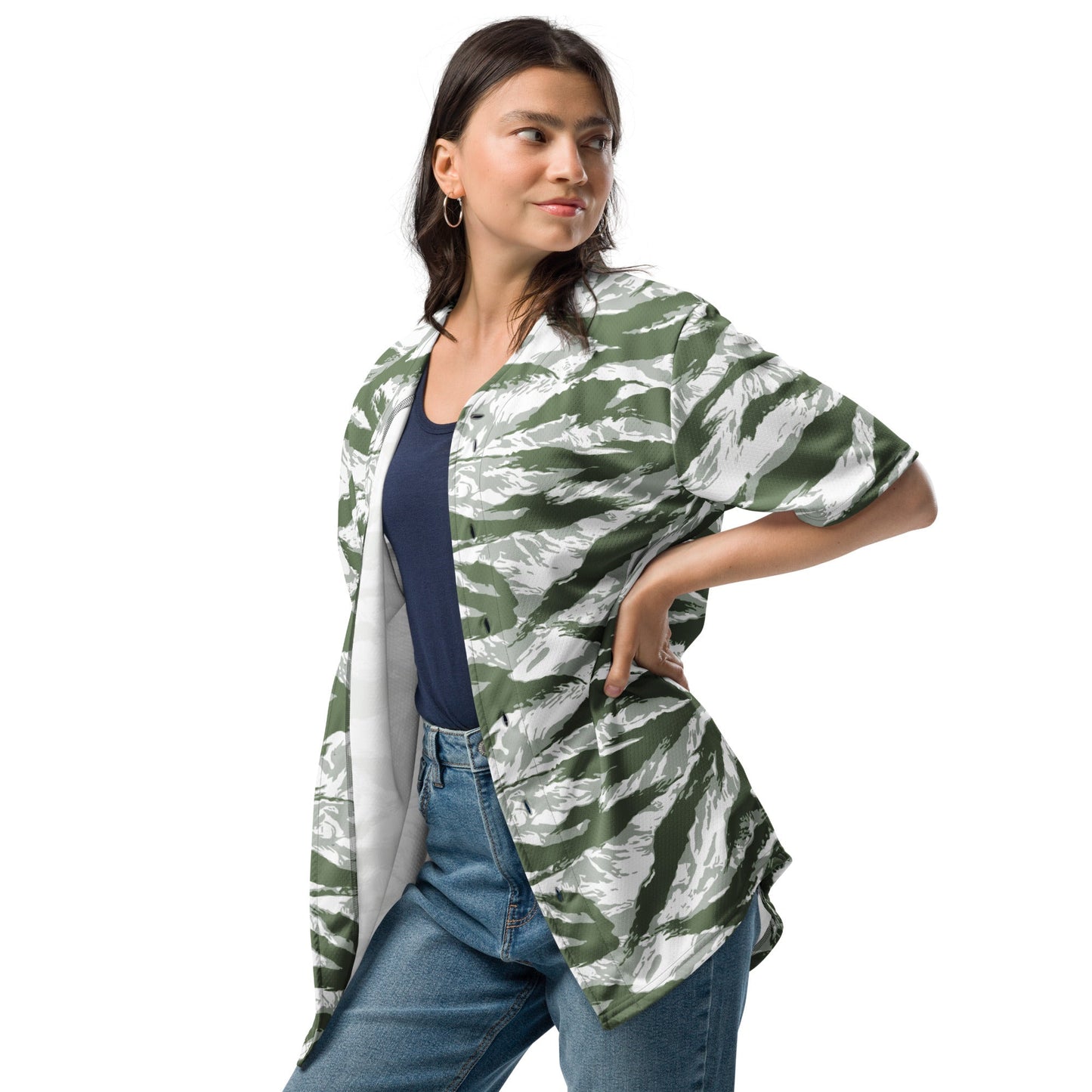 American Tiger Stripe Arctic Noorvik CAMO baseball jersey - Baseball Jerseys