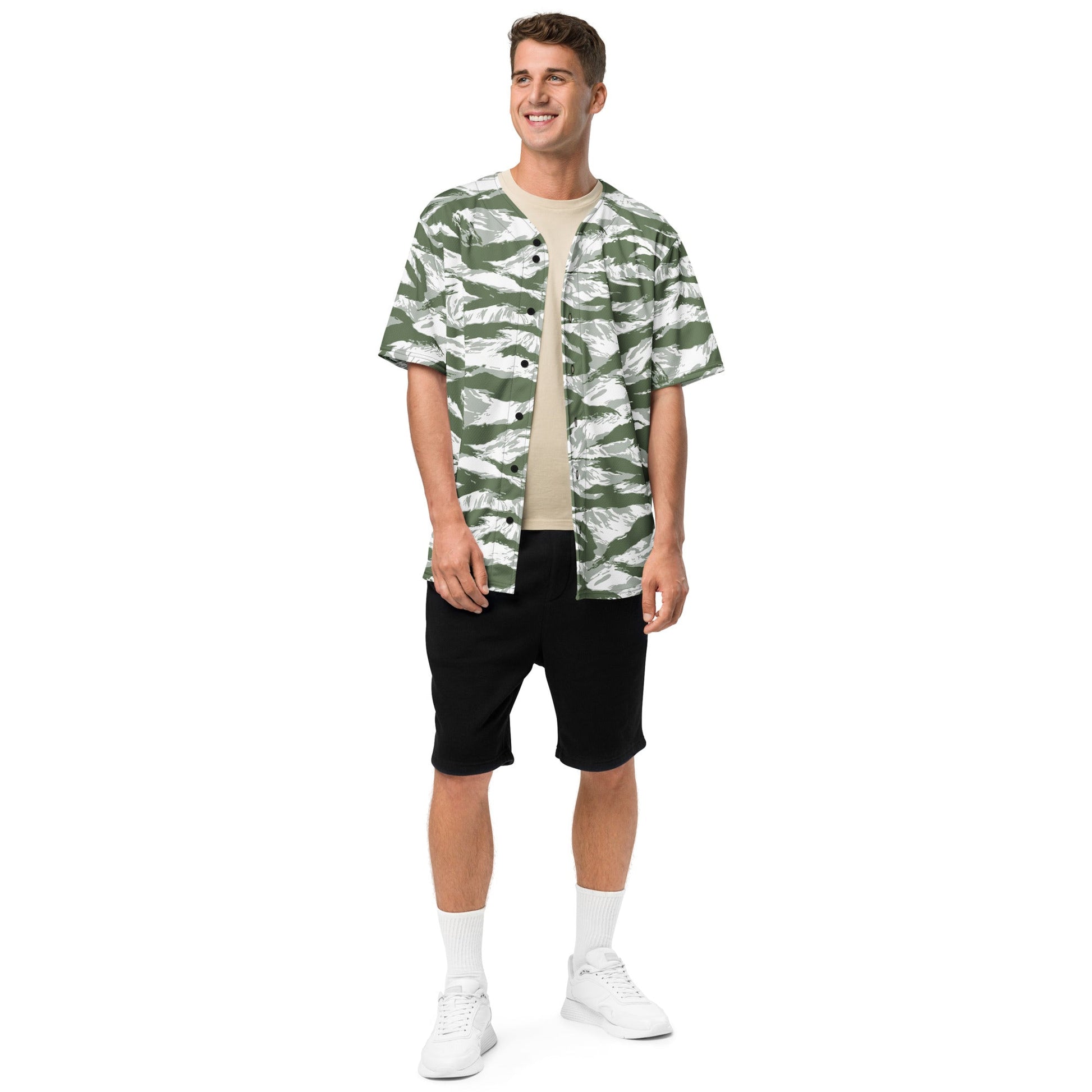 American Tiger Stripe Arctic Noorvik CAMO baseball jersey - Baseball Jerseys