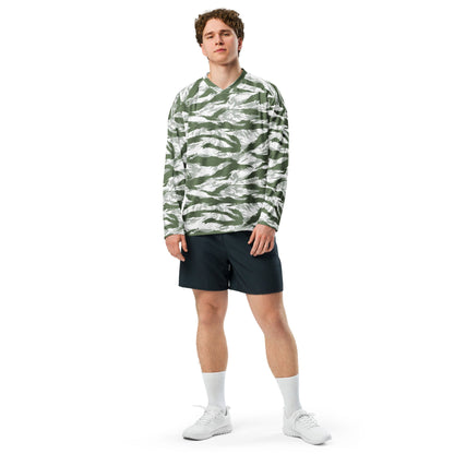 American Tiger Stripe Arctic Noorvik CAMO hockey fan jersey - Hockey Jerseys