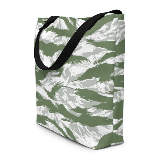 American Tiger Stripe Arctic Noorvik CAMO Large Tote Bag - Bags