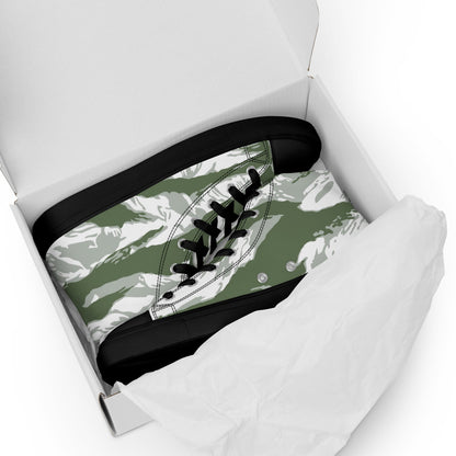 American Tiger Stripe Arctic Noorvik CAMO Mens high top canvas shoes - High Top Canvas Shoes