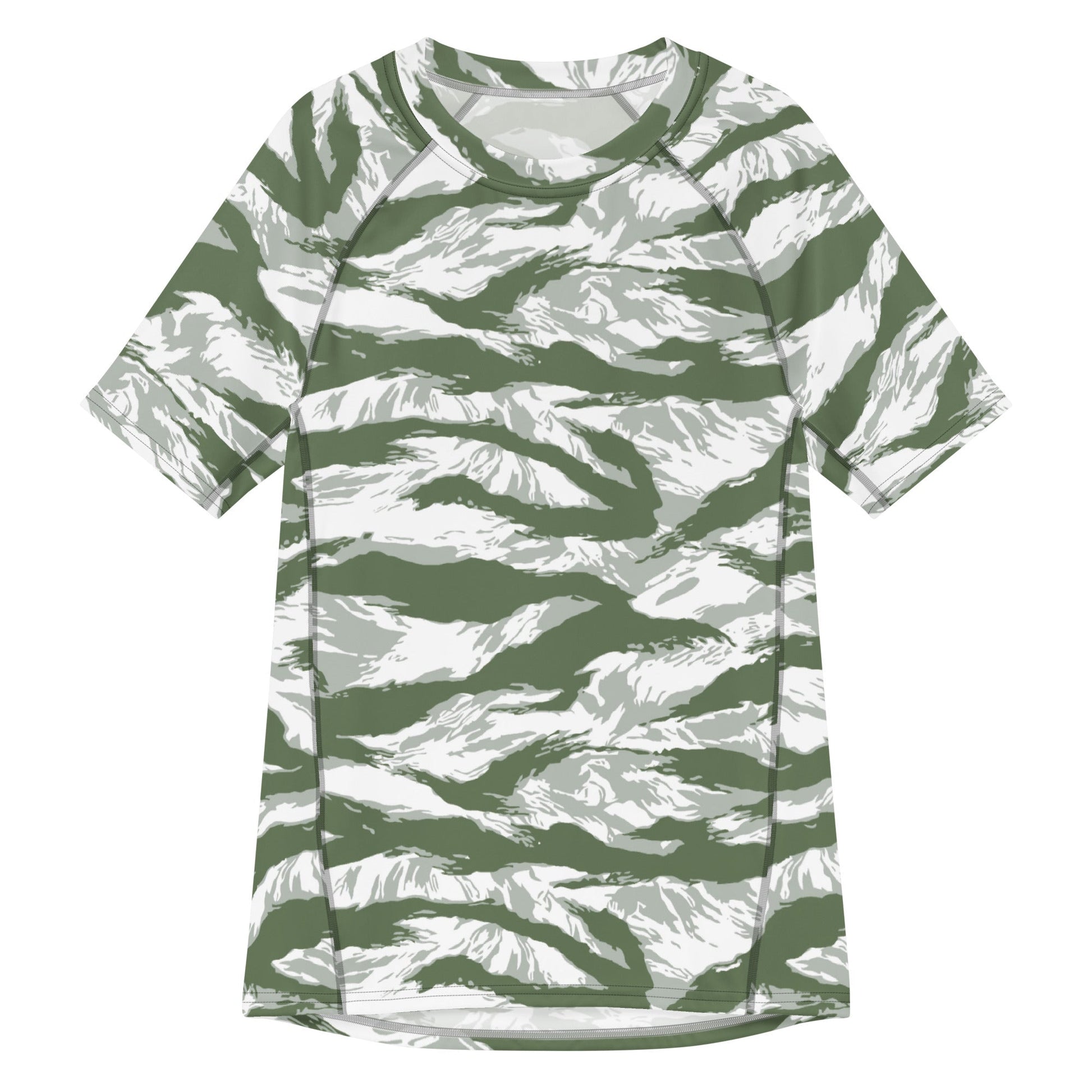 American Tiger Stripe Arctic Noorvik CAMO Mens Short-Sleeve Rash Guard - 2XS - Short-sleeve Guards