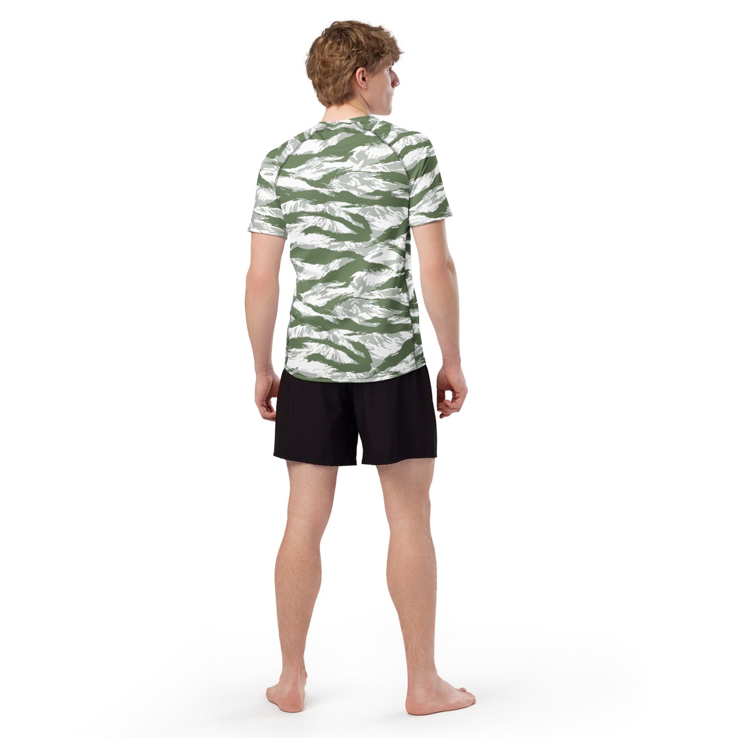 American Tiger Stripe Arctic Noorvik CAMO Mens Short-Sleeve Rash Guard - Short-sleeve Guards