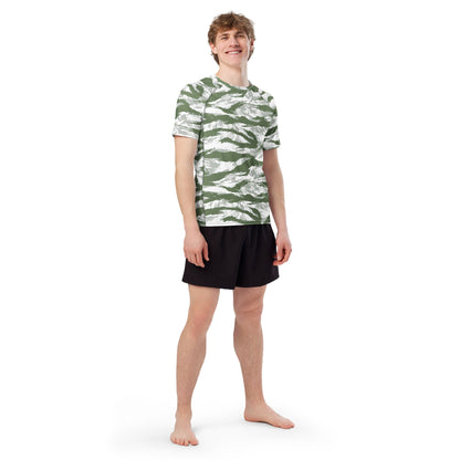 American Tiger Stripe Arctic Noorvik CAMO Mens Short-Sleeve Rash Guard - Short-sleeve Guards