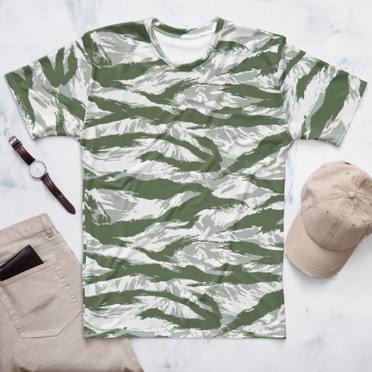 American Tiger Stripe Arctic Noorvik CAMO Mens T-Shirt - XS