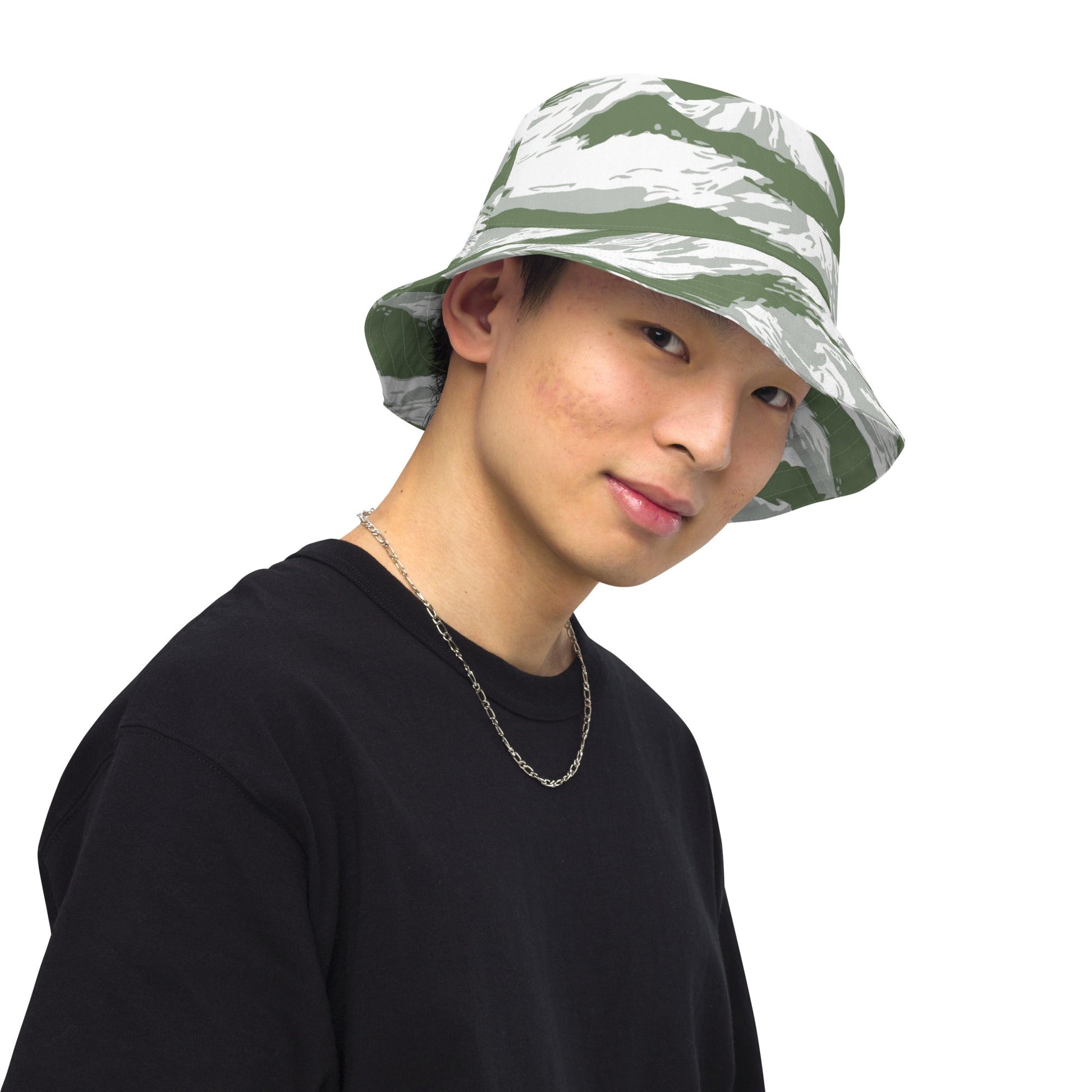American Tiger Stripe Arctic Noorvik CAMO Reversible bucket hat - Bucket Hats