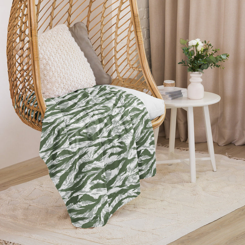 Tiger Stripe Arctic Noorvik CAMO Sherpa Blanket