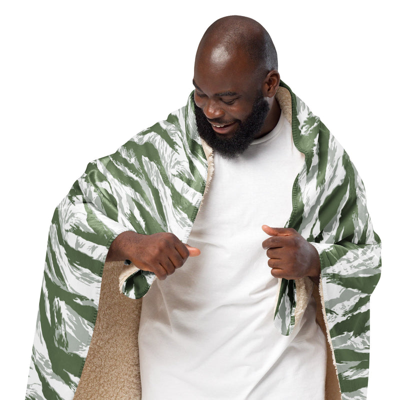 Tiger Stripe Arctic Noorvik CAMO Sherpa Blanket