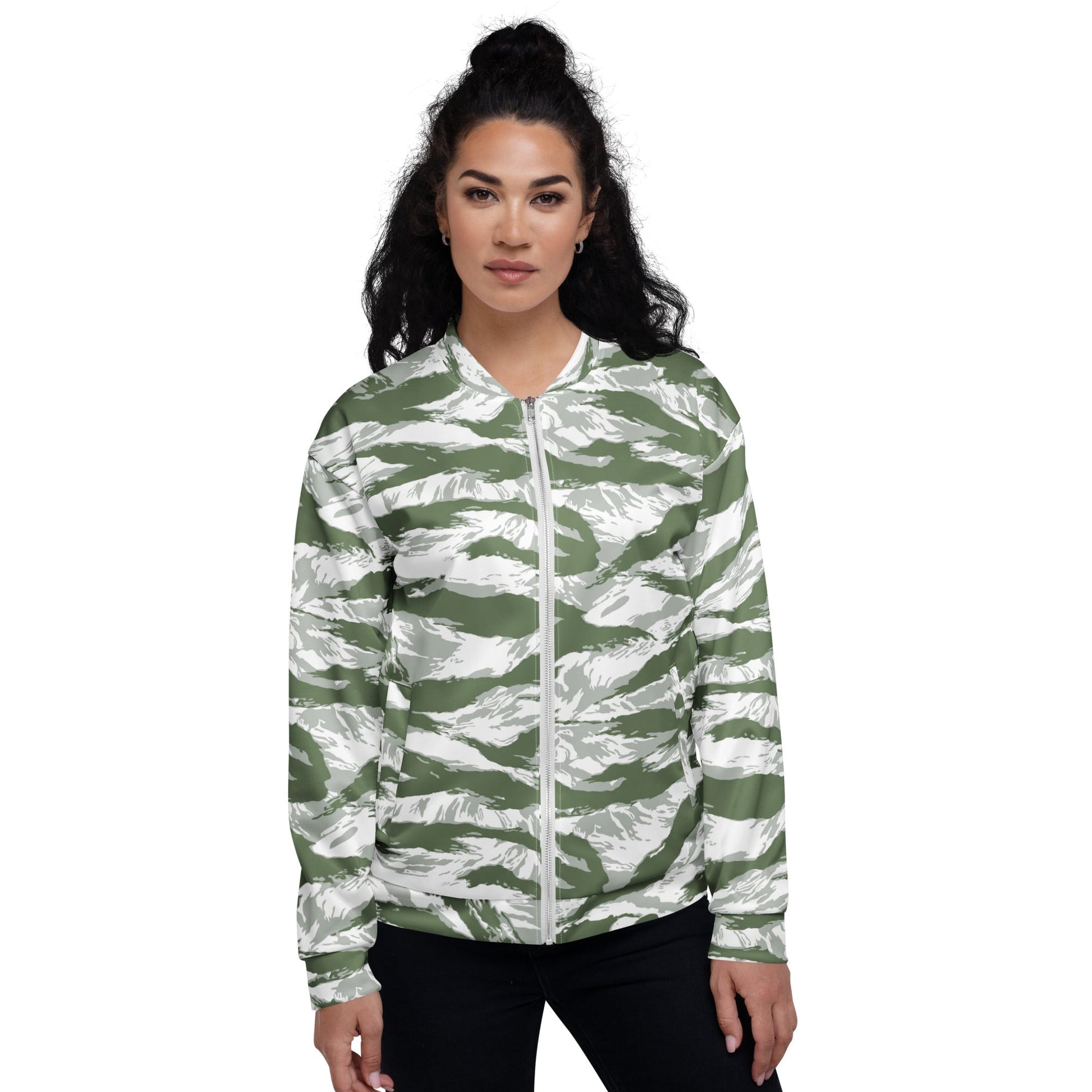 American Tiger Stripe Arctic Noorvik CAMO Unisex Bomber Jacket - Jackets