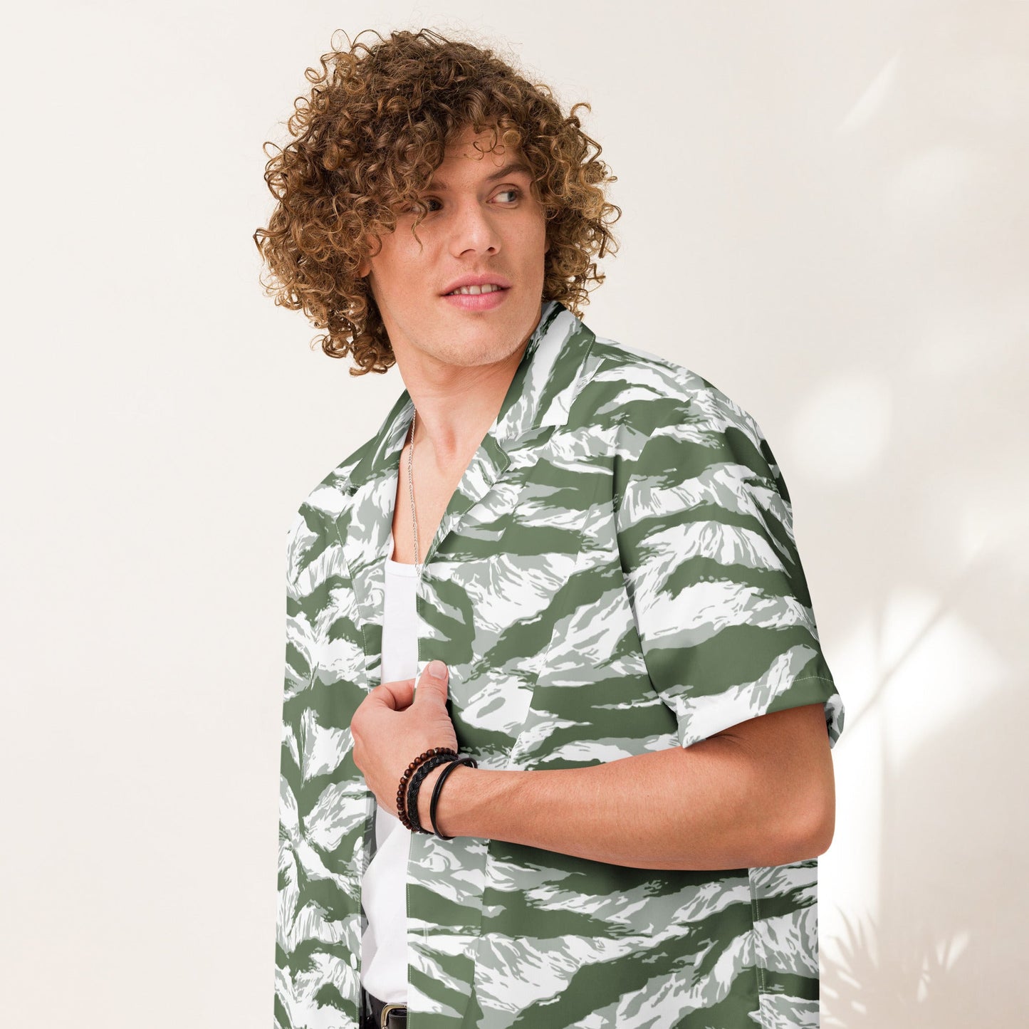 American Tiger Stripe Arctic Noorvik CAMO Unisex button shirt - Button Shirts