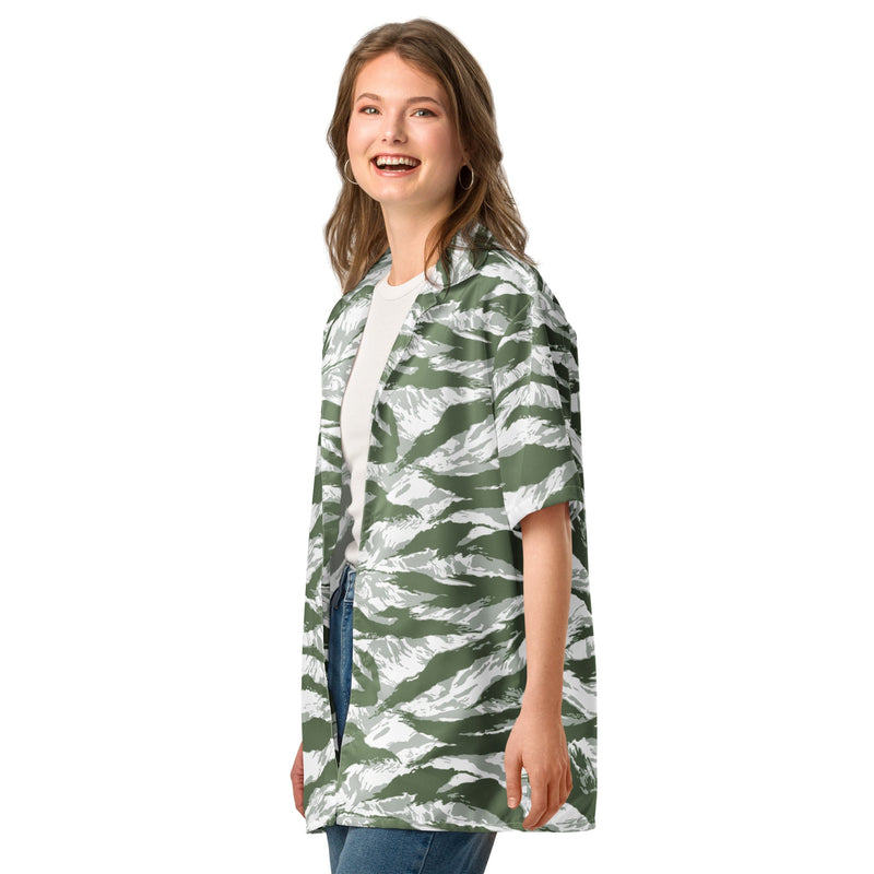Tiger Stripe Arctic Noorvik CAMO Unisex Short-Sleeve Button Shirt - Button-Up