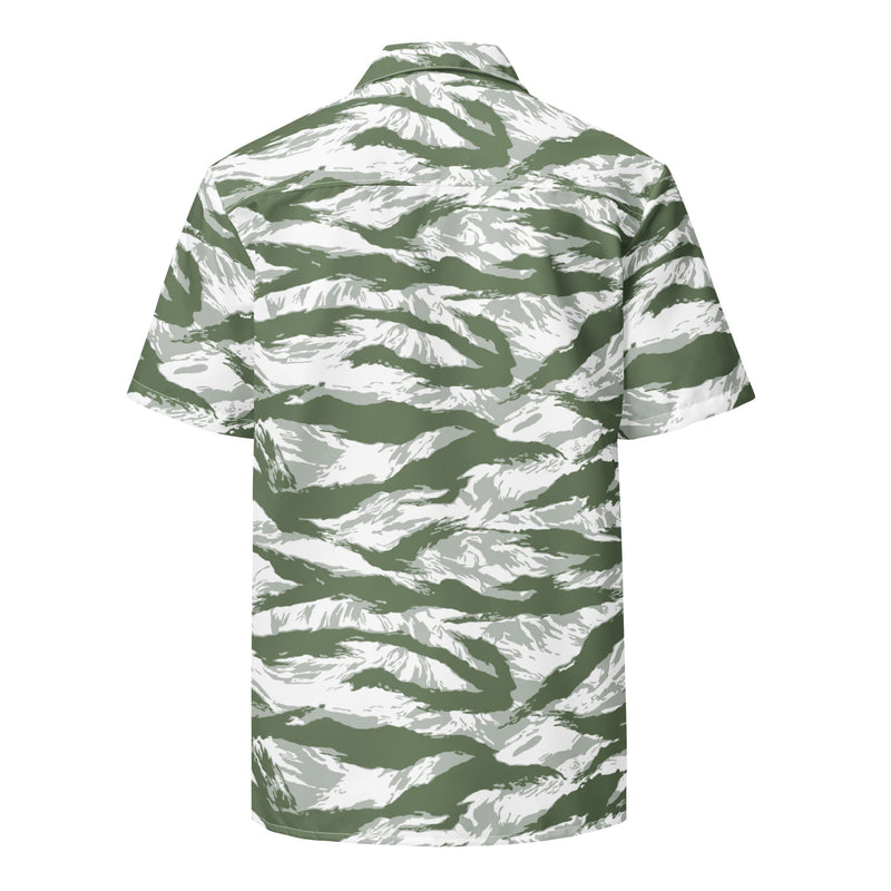 Tiger Stripe Arctic Noorvik CAMO Unisex Short-Sleeve Button Shirt - Button-Up