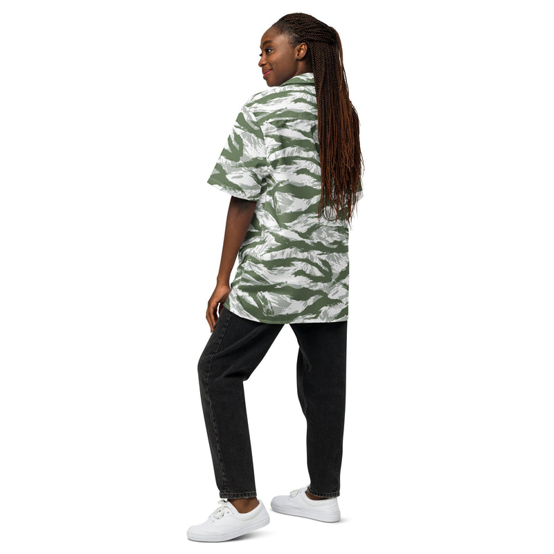 Tiger Stripe Arctic Noorvik CAMO Unisex Short-Sleeve Button Shirt - Button-Up