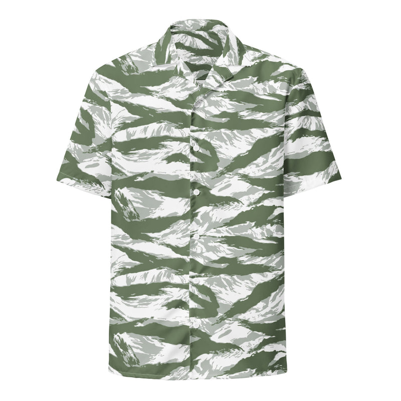 Tiger Stripe Arctic Noorvik CAMO Unisex Short-Sleeve Button Shirt - Button-Up