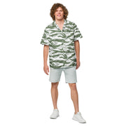 Tiger Stripe Arctic Noorvik CAMO Unisex Short-Sleeve Button Shirt - Button-Up