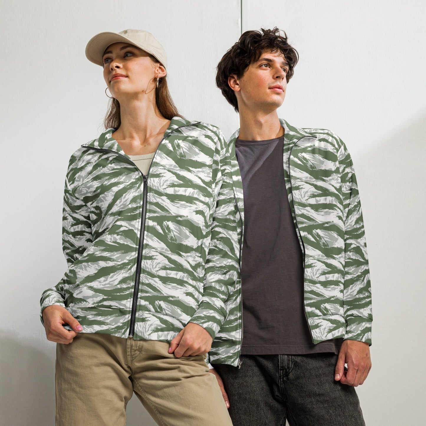 American Tiger Stripe Arctic Noorvik CAMO Unisex Track Jacket - 2XS
