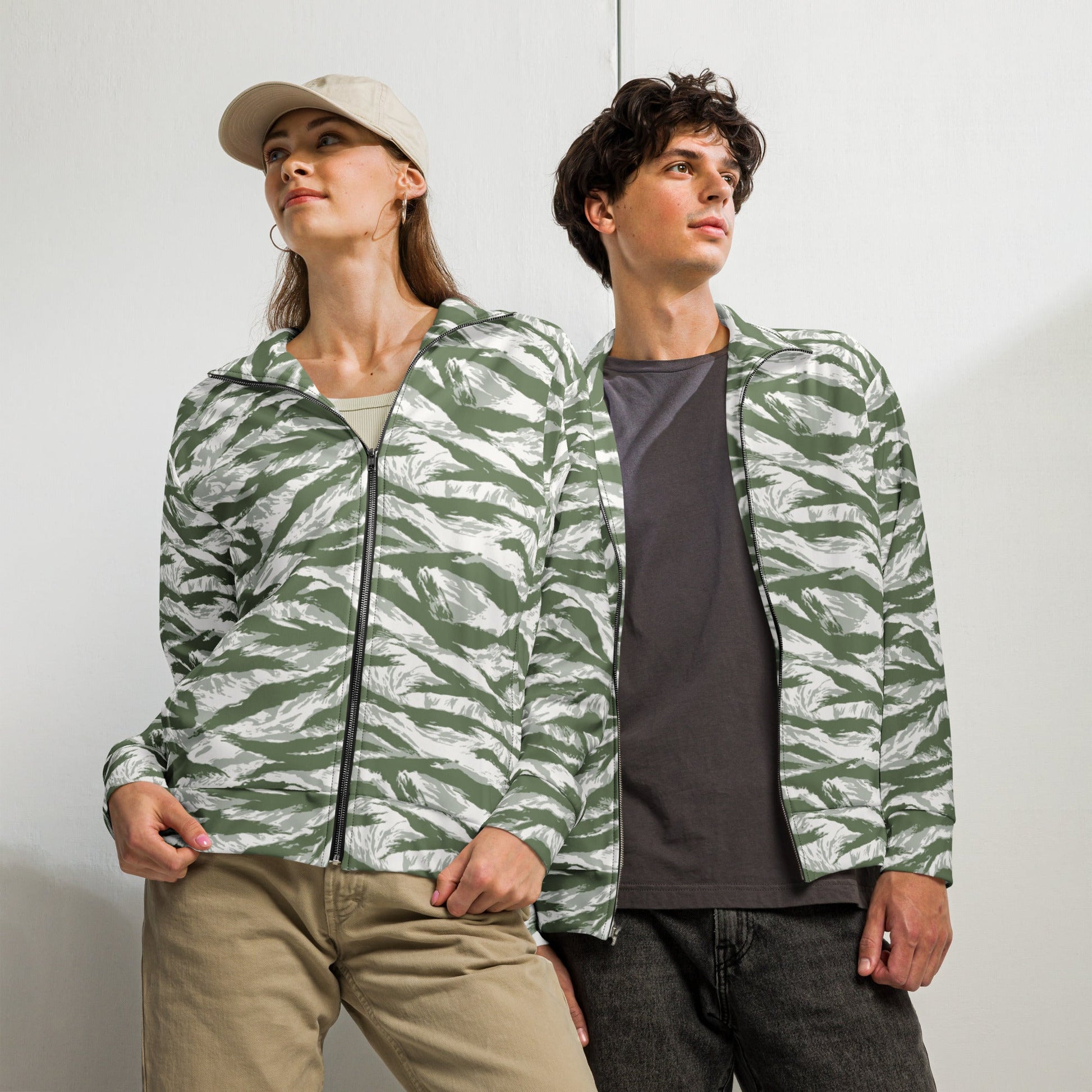 American Tiger Stripe Arctic Noorvik CAMO Unisex Track Jacket - 2XS