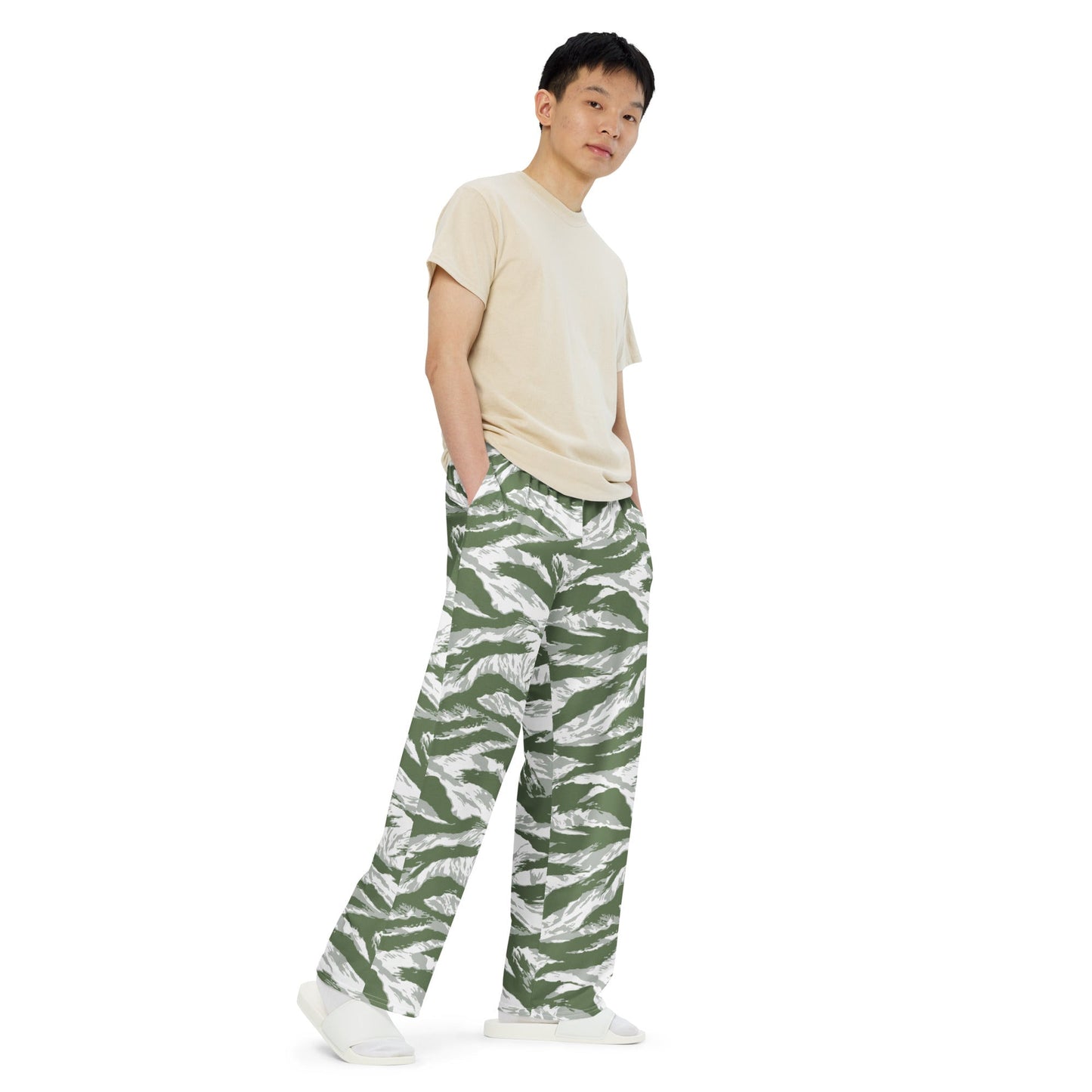 American Tiger Stripe Arctic Noorvik CAMO unisex wide-leg pants - Wide-leg Pants