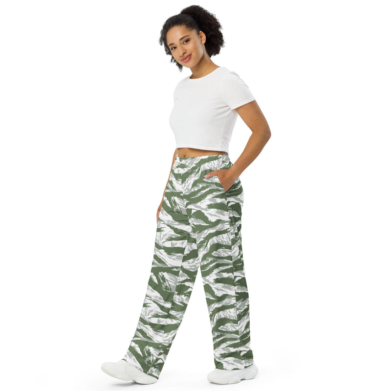 Tiger Stripe Arctic Noorvik CAMO Unisex Wide-Leg Leisure Pants - Pant