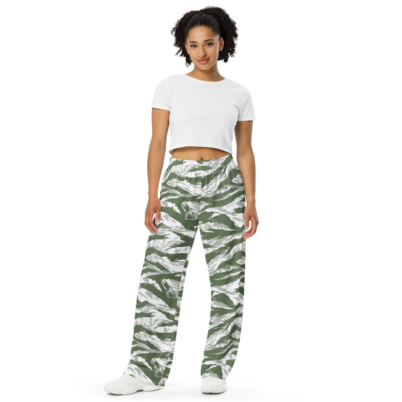 Tiger Stripe Arctic Noorvik CAMO Unisex Wide-Leg Leisure Pants - Pant