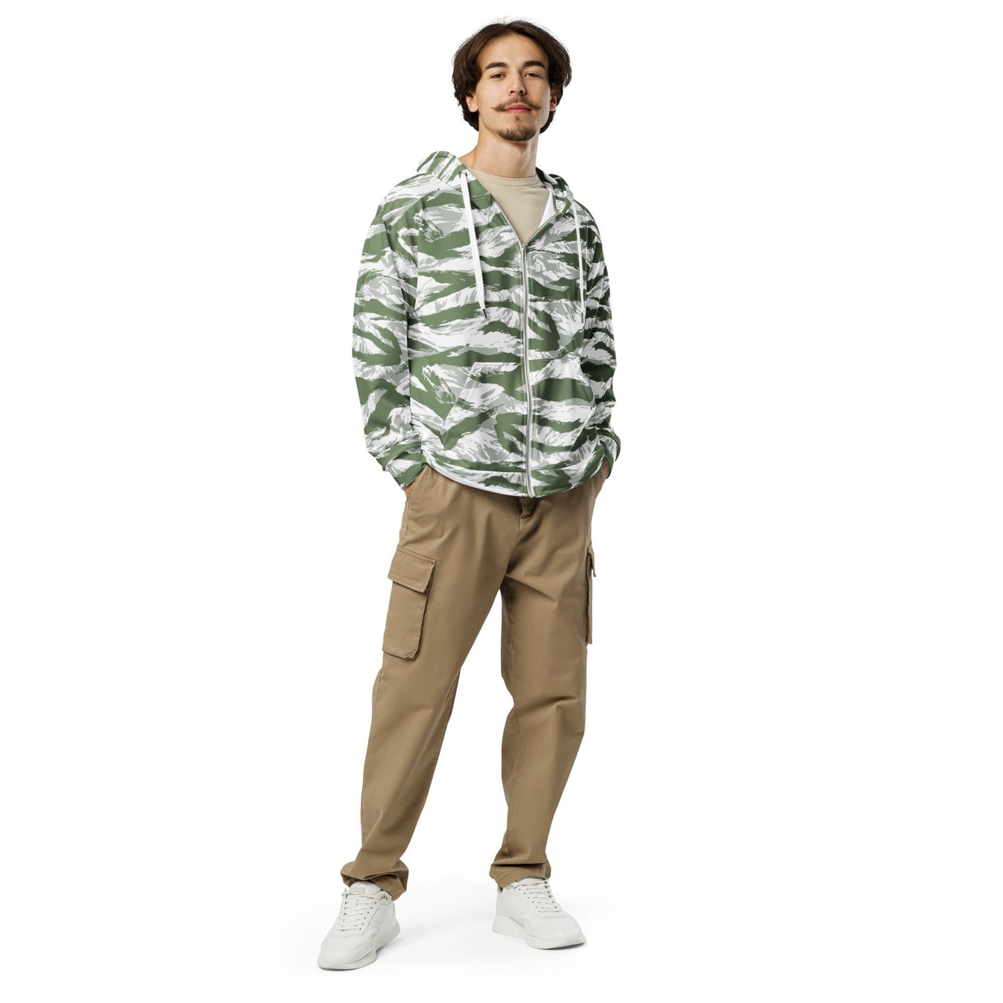 American Tiger Stripe Arctic Noorvik CAMO Unisex zip hoodie - Zip Hoodies