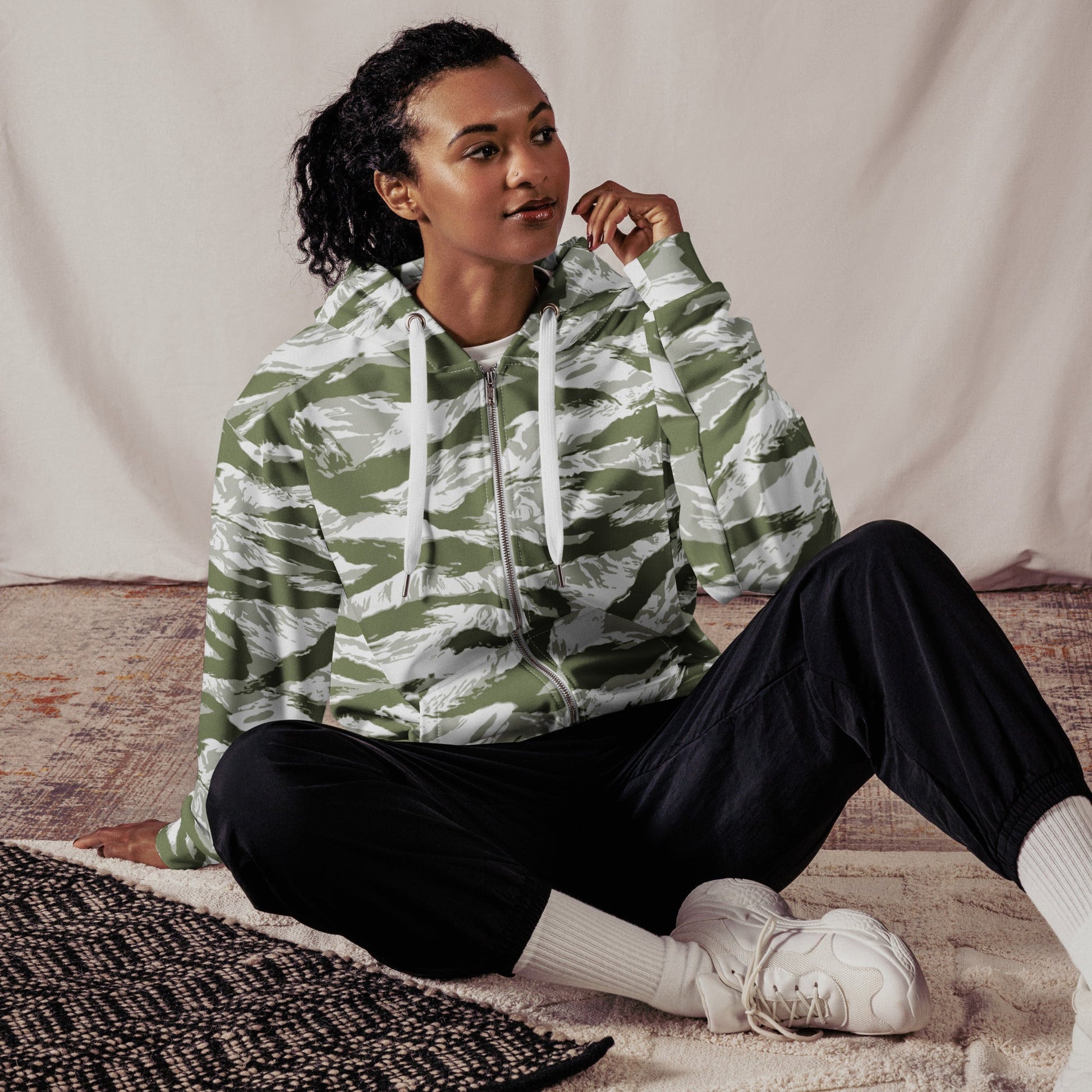 American Tiger Stripe Arctic Noorvik CAMO Unisex zip hoodie - Zip Hoodies