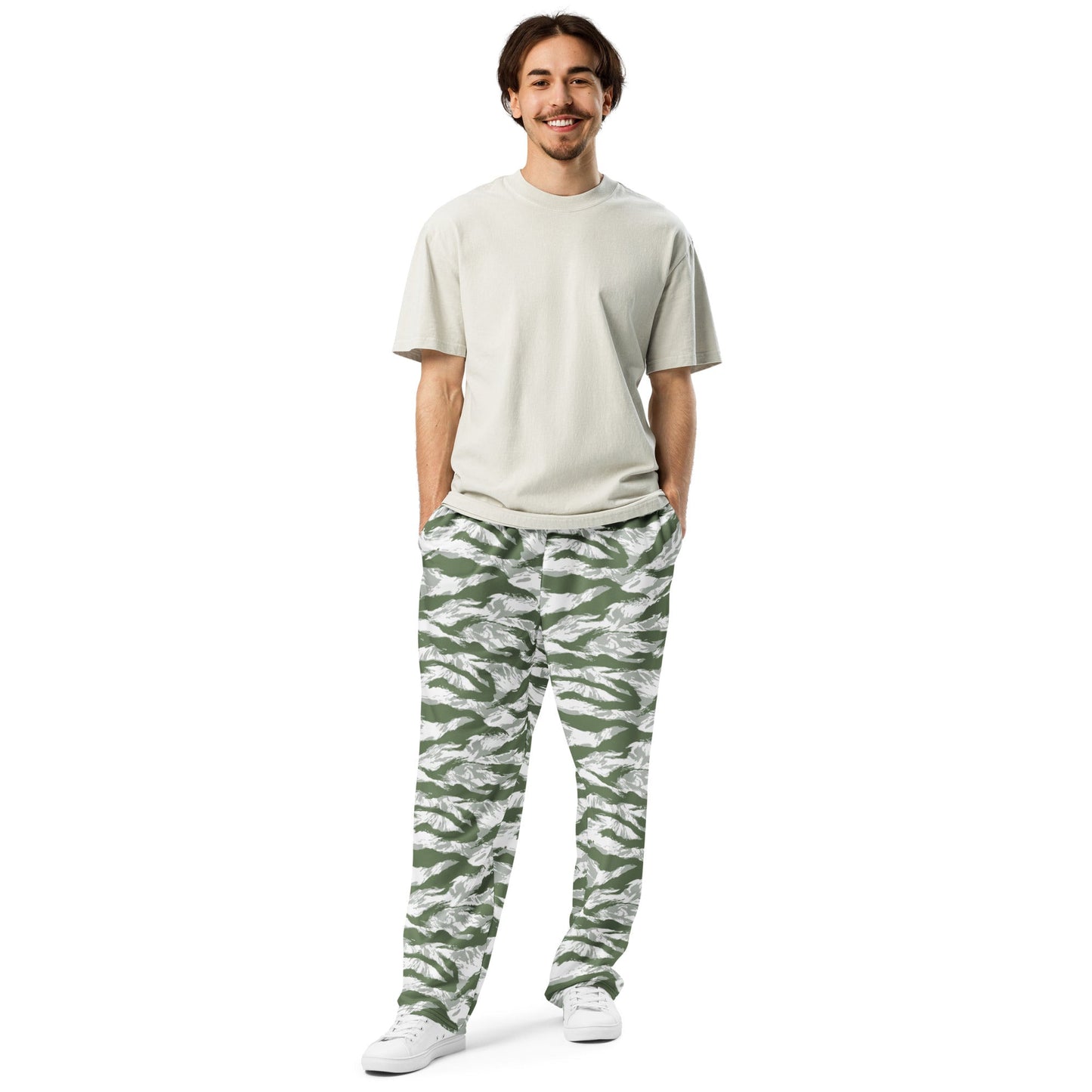 American Tiger Stripe Arctic Noorvik CAMO Unisex Wide-Leg Joggers - 2XS