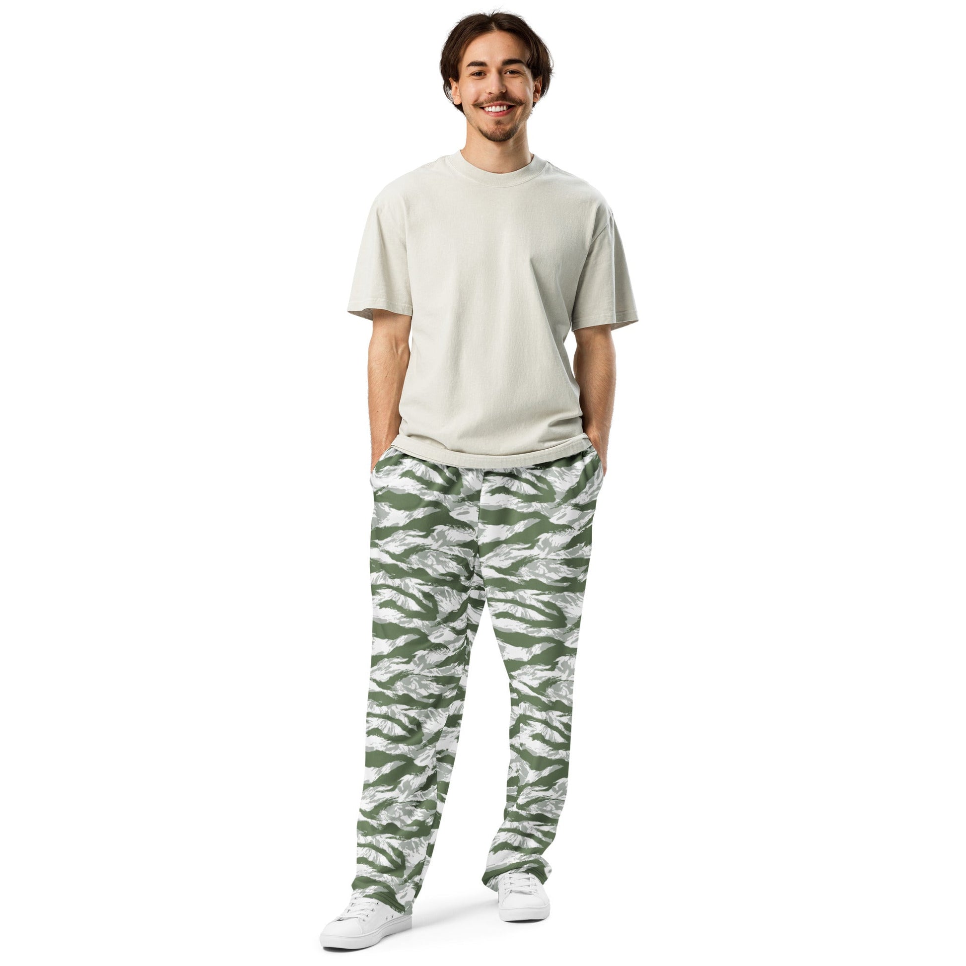 American Tiger Stripe Arctic Noorvik CAMO Unisex Wide-Leg Joggers - 2XS