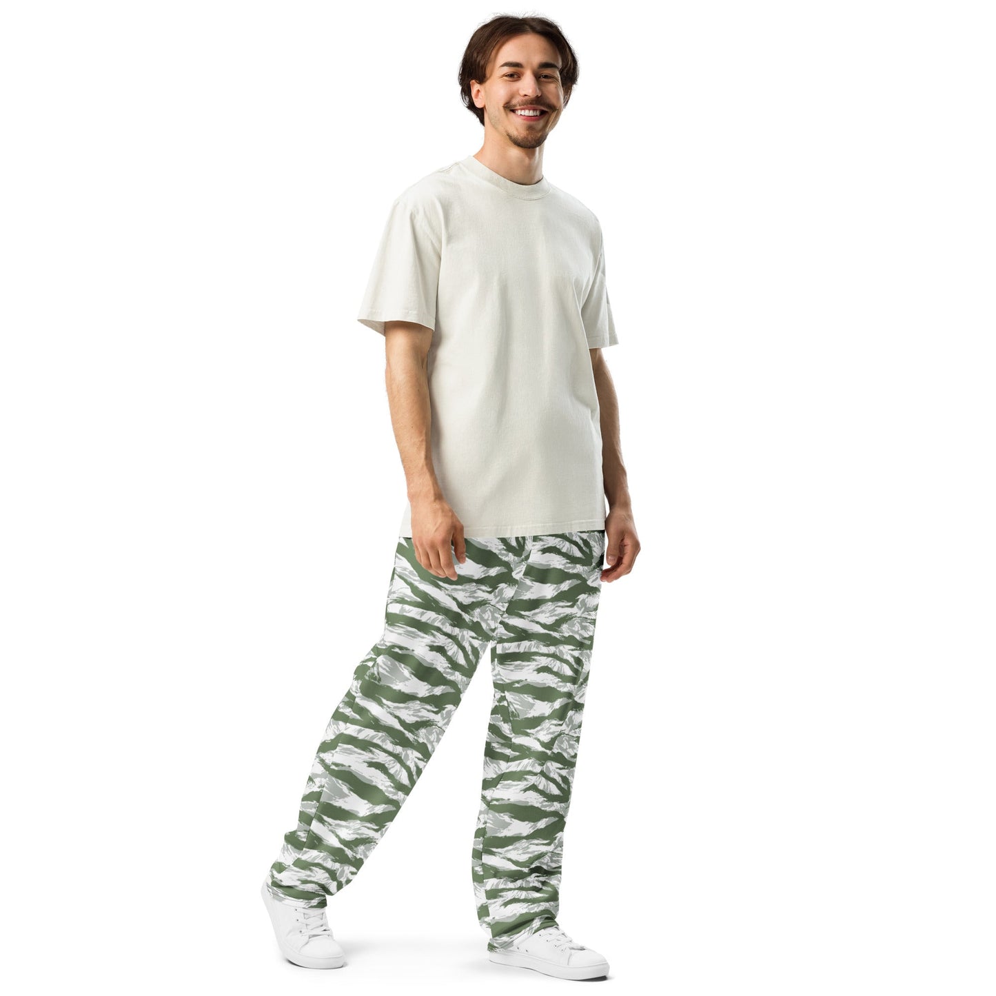 American Tiger Stripe Arctic Noorvik CAMO Unisex Wide-Leg Joggers - 2XS