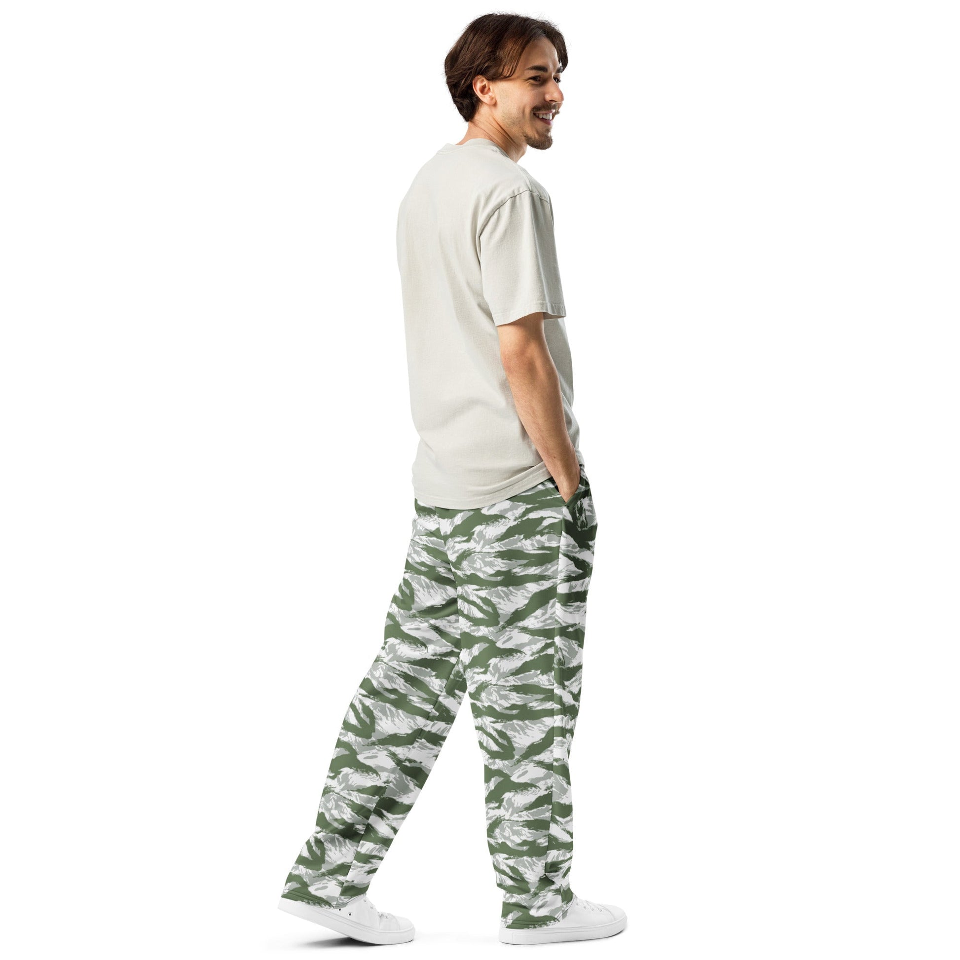 American Tiger Stripe Arctic Noorvik CAMO Unisex Wide-Leg Joggers - 2XS
