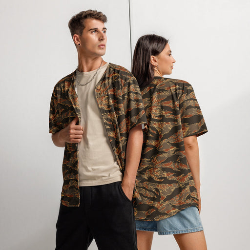 Tiger Stripe Emberwood CAMO Unisex Baseball Jersey - 2XS