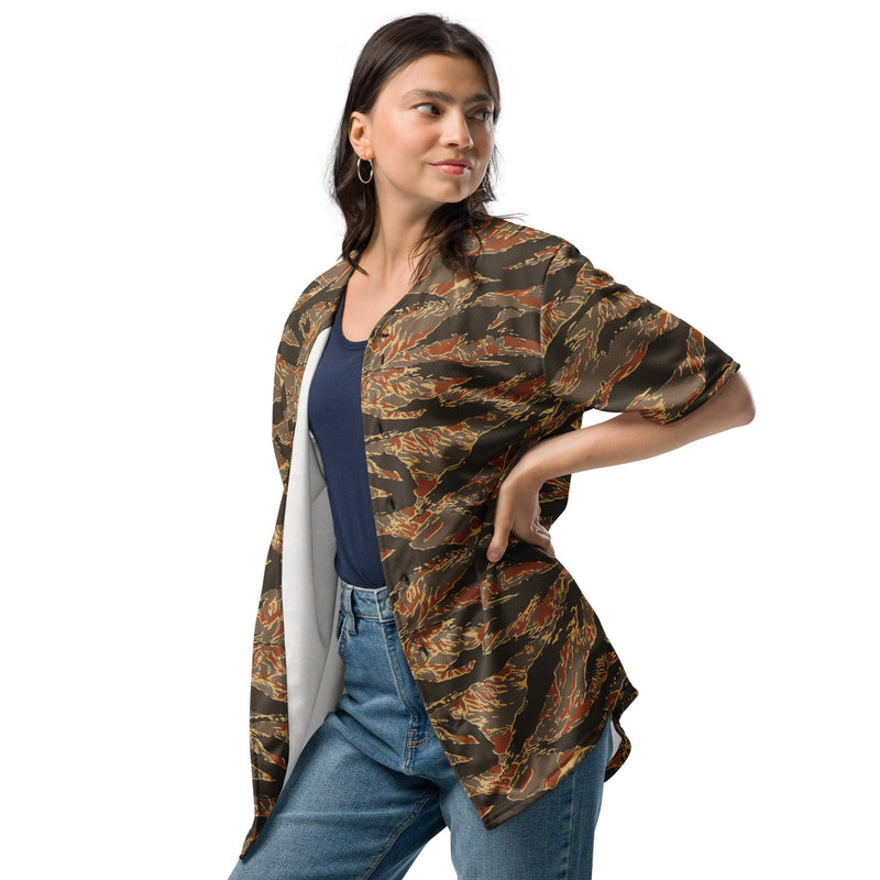 Tiger Stripe Emberwood CAMO Unisex Baseball Jersey