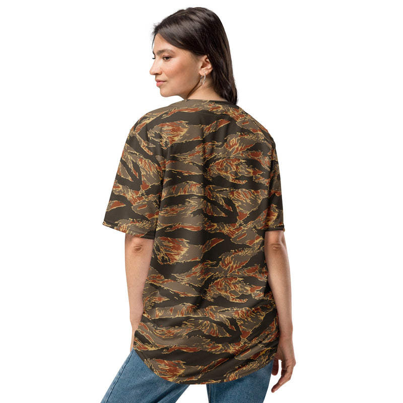 Tiger Stripe Emberwood CAMO Unisex Baseball Jersey