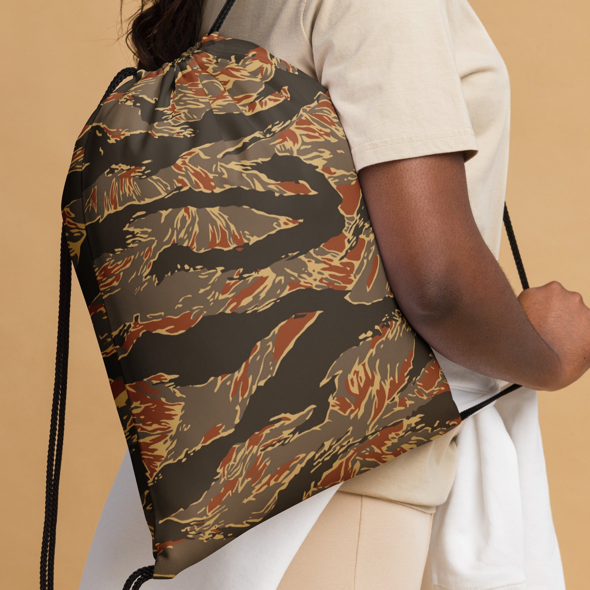 American Tiger Stripe Autumn CAMO Drawstring Bag - Bags