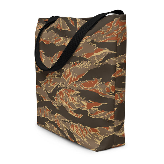 American Tiger Stripe Autumn CAMO Large Tote Bag - Bags