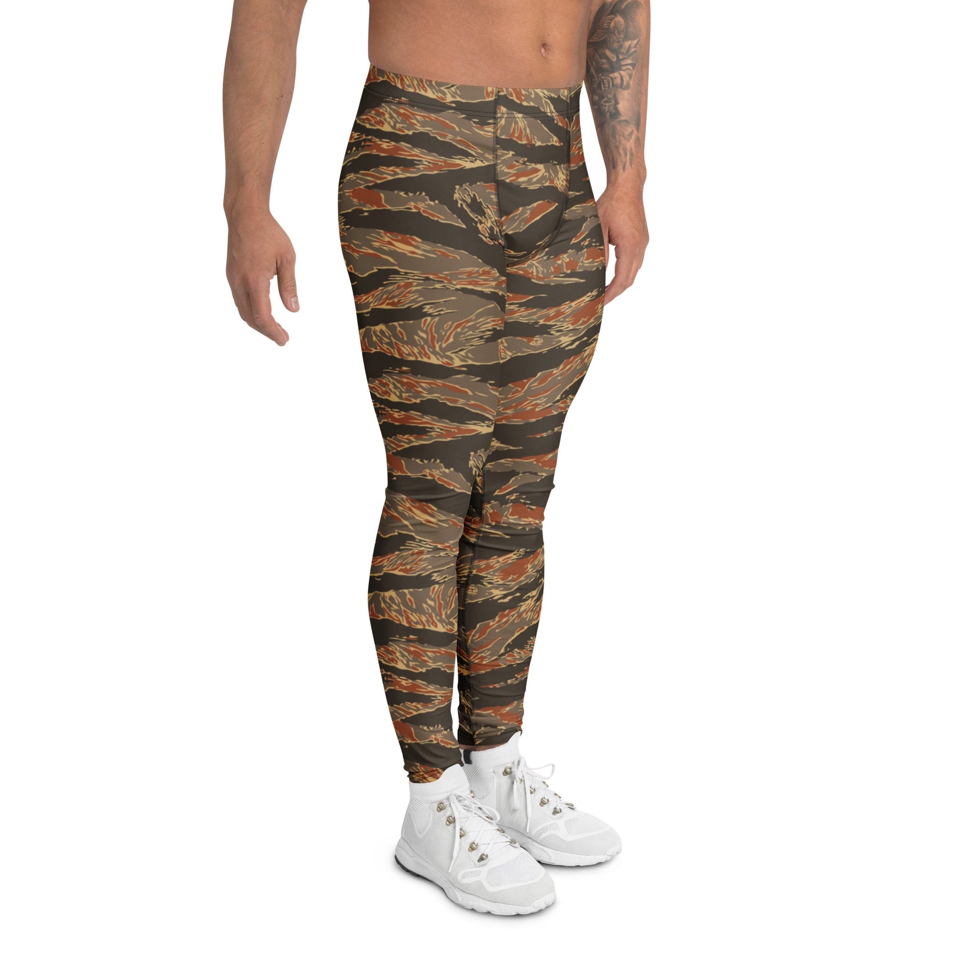 American Tiger Stripe Autumn CAMO Mens Leggings