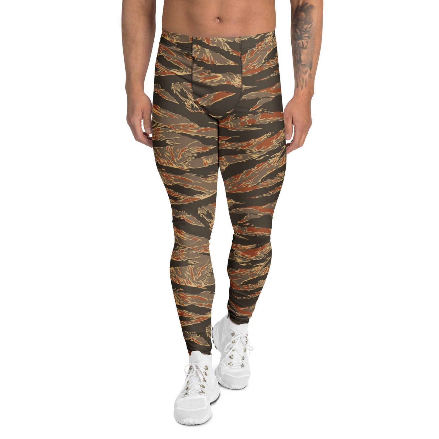 American Tiger Stripe Autumn CAMO Mens Leggings - XS