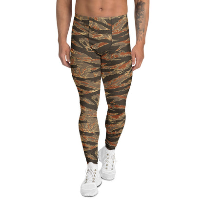 American Tiger Stripe Autumn CAMO Mens Leggings - XS