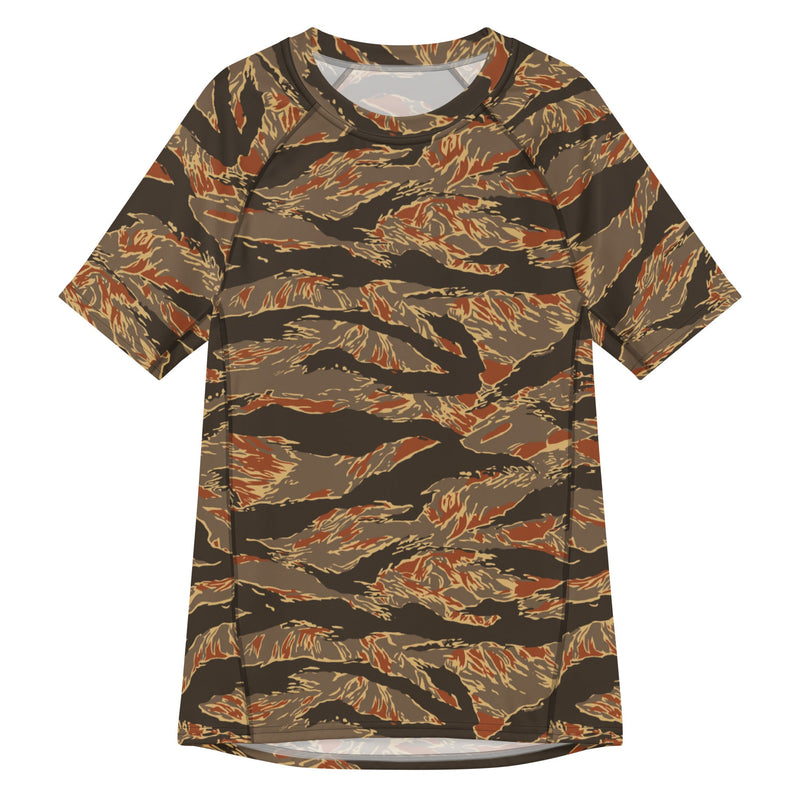 Tiger Stripe Emberwood CAMO Mens Short-Sleeve Rash Guard - 2XS - SS