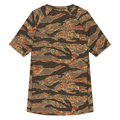 American Tiger Stripe Autumn CAMO Mens Short-Sleeve Rash Guard - Short-sleeve Guards