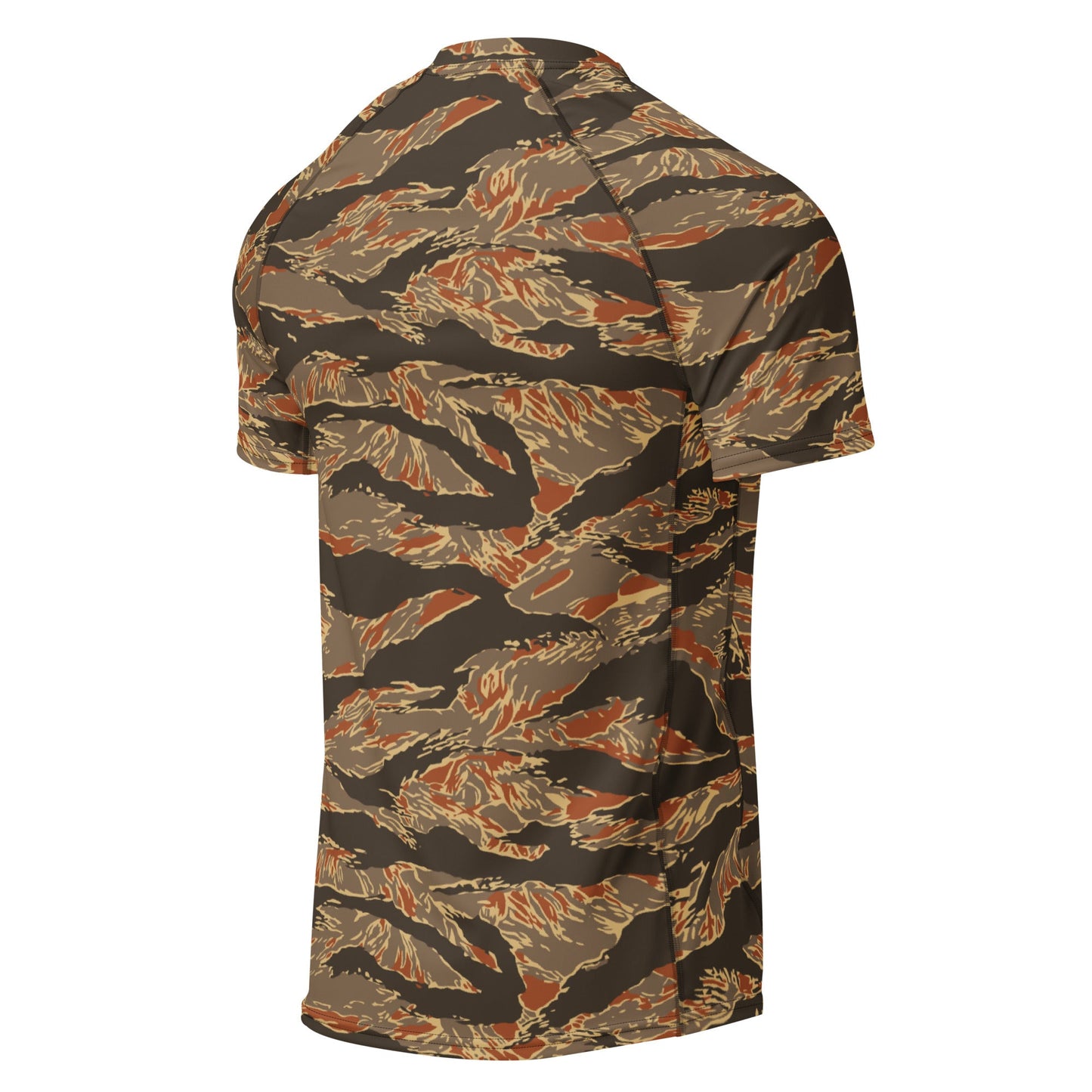 American Tiger Stripe Autumn CAMO Mens Short-Sleeve Rash Guard - Short-sleeve Guards