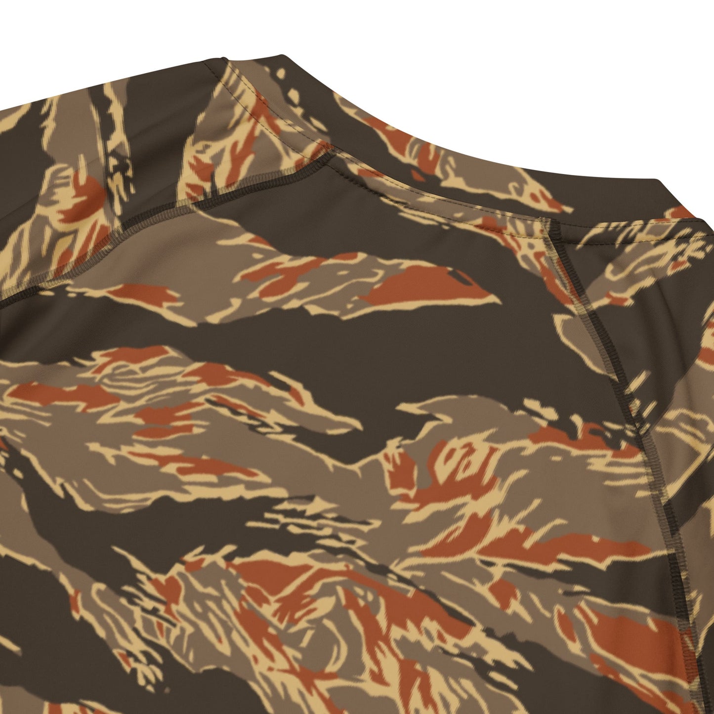 American Tiger Stripe Autumn CAMO Mens Short-Sleeve Rash Guard - Short-sleeve Guards