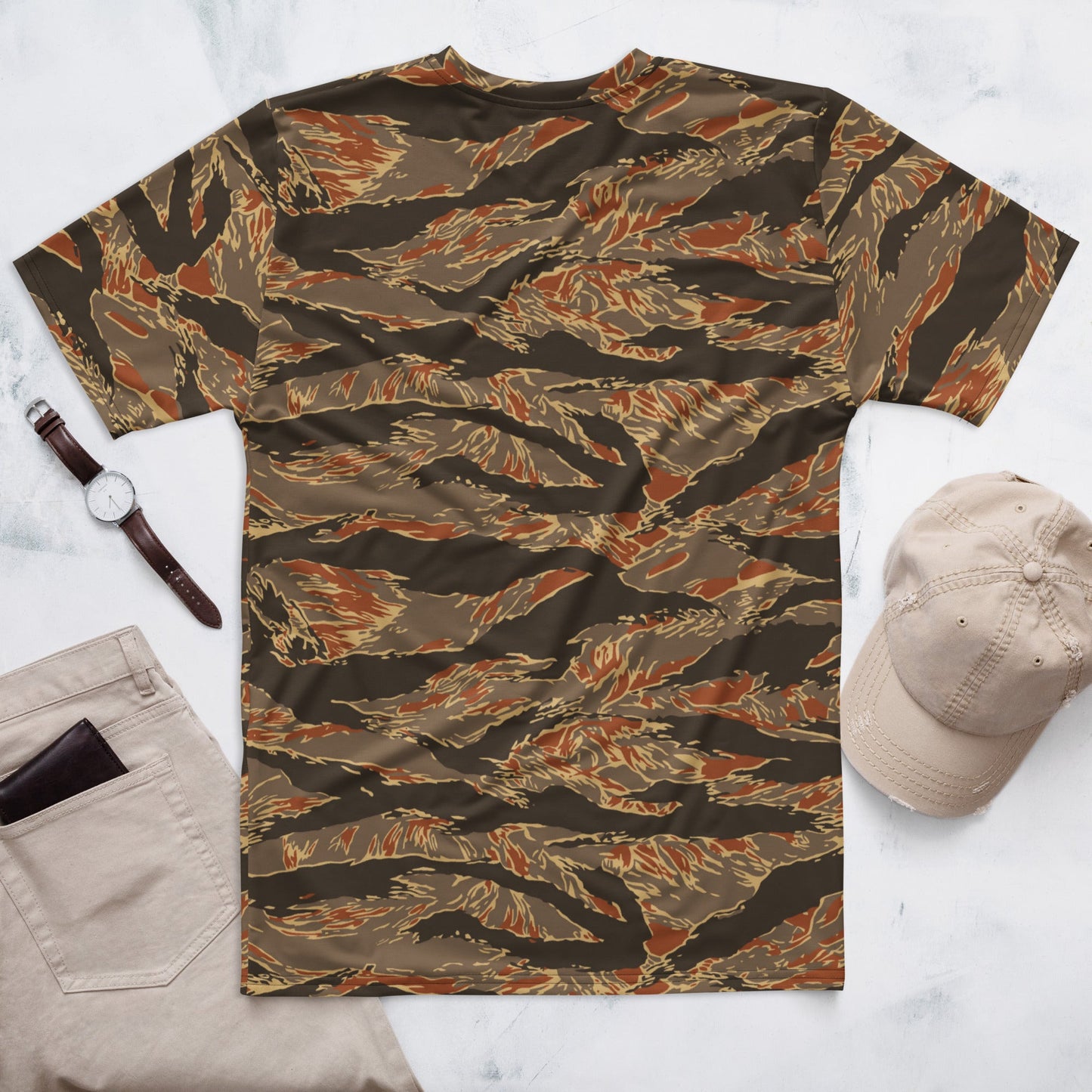 American Tiger Stripe Autumn CAMO Mens t-shirt - T-Shirts