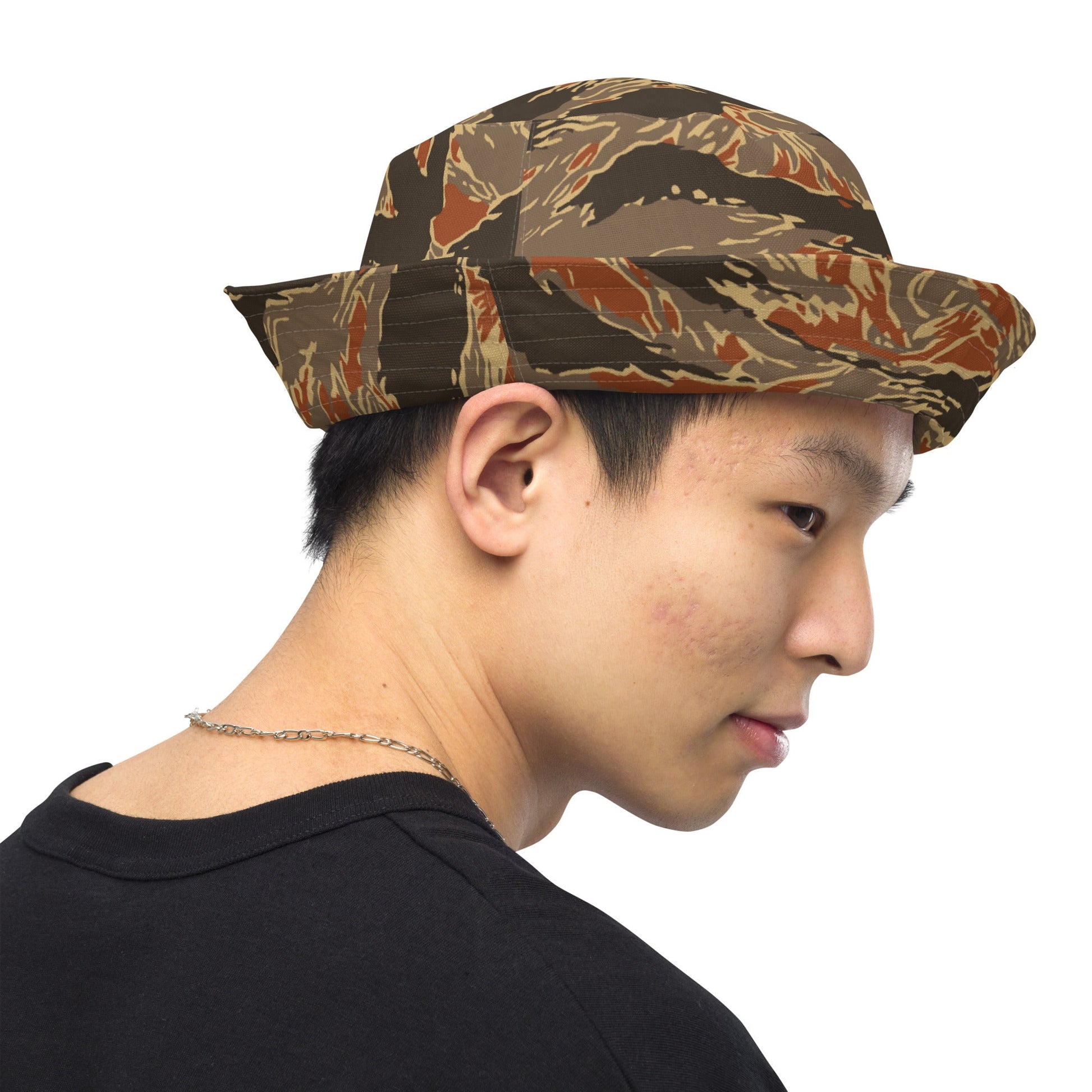 American Tiger Stripe Autumn CAMO Reversible bucket hat - Bucket Hats