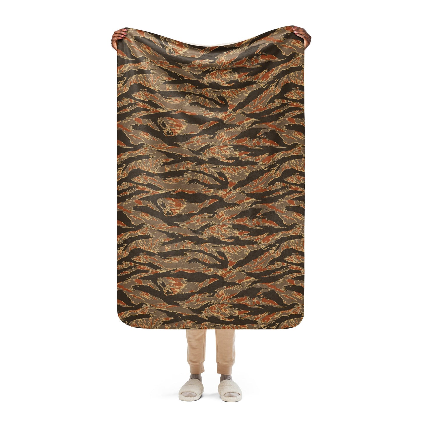 American Tiger Stripe Autumn CAMO Sherpa blanket - 37″×57″ - Blankets