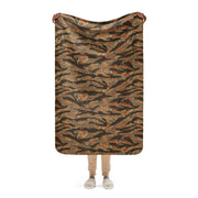 Tiger Stripe Emberwood CAMO Sherpa Blanket - 37″×57″