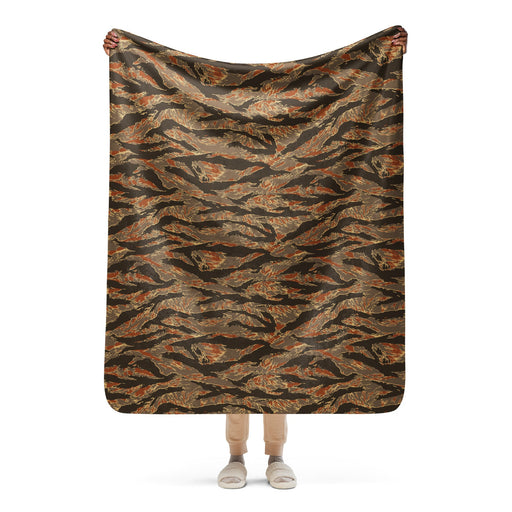 Tiger Stripe Emberwood CAMO Sherpa Blanket - 50″×60″