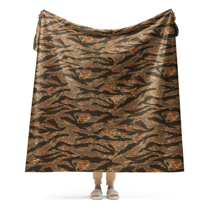 American Tiger Stripe Autumn CAMO Sherpa blanket - 60″×80″ - Blankets